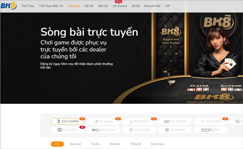 BK8 - Casino trực tuyến tổ chức khuyến mãi hấp dẫn