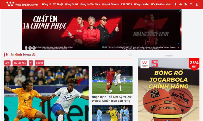 Bongda24h.vn - Website cung cấp đa dạng các thông tin về bóng đá và nhận định
