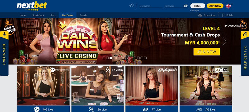 Nextbet cung cấp các tựa game casino phổ biến hiện nay